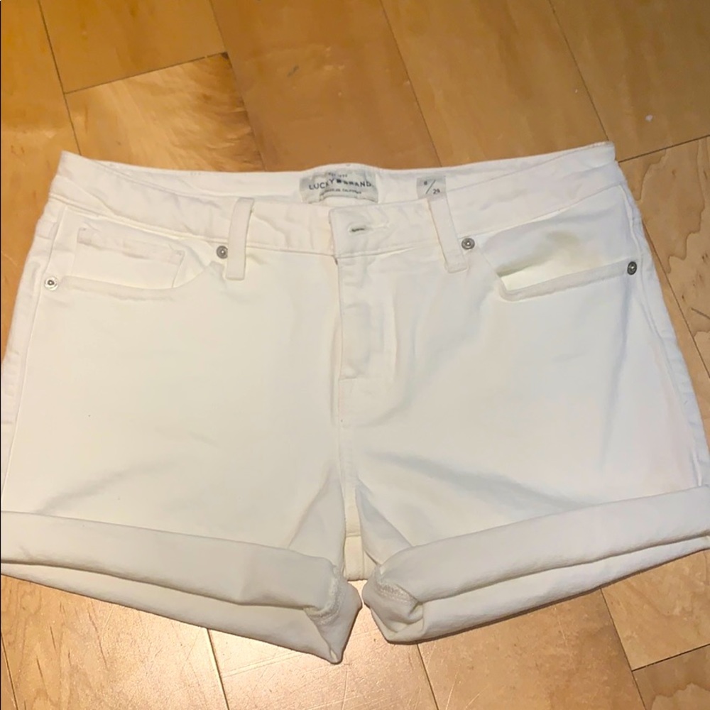 Lucky brand white jean shorts